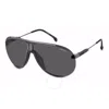 Carrera Unisex Superchampion Sunglasses In Ruthenium Black / Gray