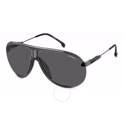 Carrera Unisex Superchampion Sunglasses In Ruthenium Black / Gray In Multi