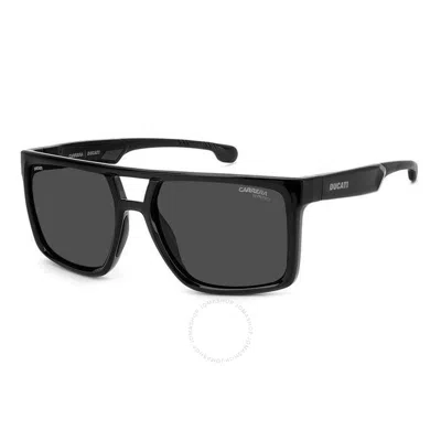 Carrera Grey Square Men's Sunglasses  Ducati 018/s 0807/ir 58 In Black