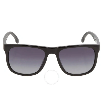 Carrera Grey Square Unisex Sunglasses  2038t/s 0807/9o 54 In Black / Grey