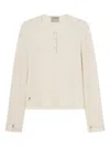 Carrera Henley Buttoned Sweater In Neutral