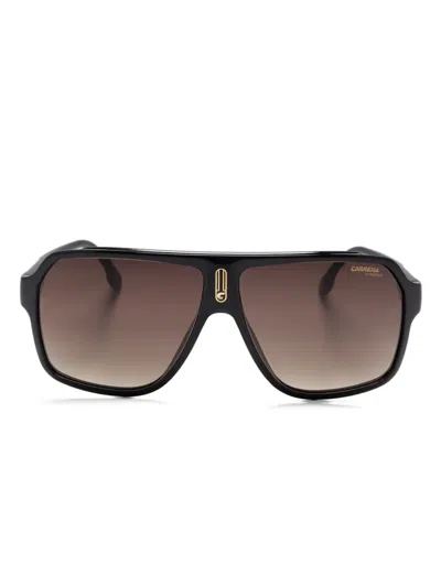 Carrera Logo-engraved Sunglasses In Black