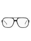 Carrera Logo Plaque Pilot-frame Glasses In Black