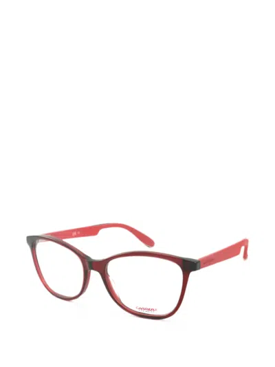 Carrera 엠보스드 로고 안경 In Red