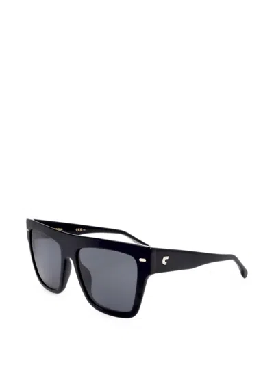Carrera Logo-plaque Square-frame Sunglasses In Black