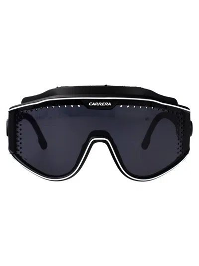 Carrera Matte Black Acetate Sunglasses In White