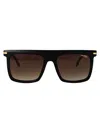 Carrera Matte Black Gold Acetate Sunglasses In Brown