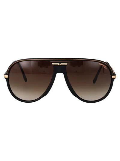 CARRERA CARRERA MATTE BLACK GOLD INJECTATE SUNGLASSES