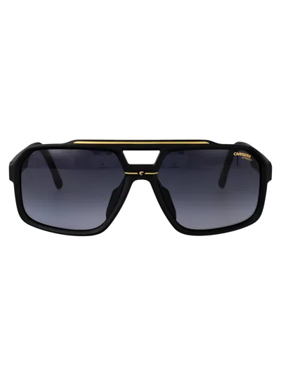 Carrera Matte Black Gold Injectate Sunglasses In Brown
