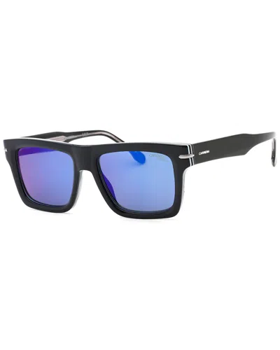 Carrera Blue Square Men's Sunglasses  305/s 0y00/xt 54 In Black