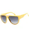 Carrera Flaglab 13 Sunglasses 62mm Rectangular Unisex In Yellow