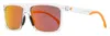 Carrera Men's Flat-top Rectangular Sunglasses 8055/s 900uz Crystal/orange 58mm In Metallic