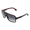 Carrera Men's Logo Nose Bridge Rectangle Sunglasses In Black