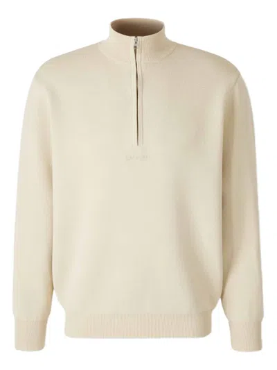 Carrera Mock Neck Ribbed Sweater In Neutral