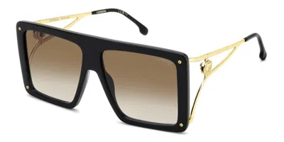 Carrera Ca Unica/se 807/86 60 Women's Sunglasses - Black Frame, Brown Gradient Lenses