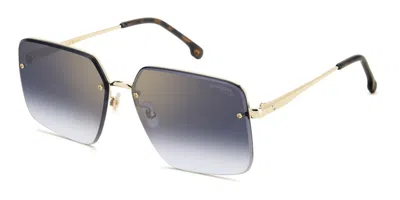 Carrera 3044/s Dm2-1v Women's Sunglasses - Light Gold Frame, Blue Gradient Lenses