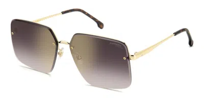 Carrera 3044/s 0nr-yk Women's Sunglasses - Gold Frame, Burgundy Gradient Lenses In Blue