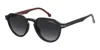 Carrera 314/s Guu-9o Unisex Sunglasses - Black Burgundy Frame, Dark Grey Gradient Lenses In Black