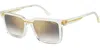 Carrera Victory C 02/s 900/fq Unisex Sunglasses - Crystal Frame, Grey Gradient Gold Mirror Lenses