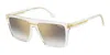 Carrera Victory C 02/s 900/fq Unisex Sunglasses - Crystal Frame, Grey Gradient Gold Mirror Lenses