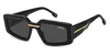 Carrera Victory C 12/s 2m2/ir Women's Sunglasses - Black & Gold Frame, Grey Lenses