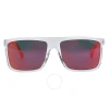 Carrera Red Multilayer Browline Men's Sunglasses  8055/s 0900/uz 58 In Orange