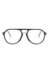 Carrera Pilot-frame Glasses In Black