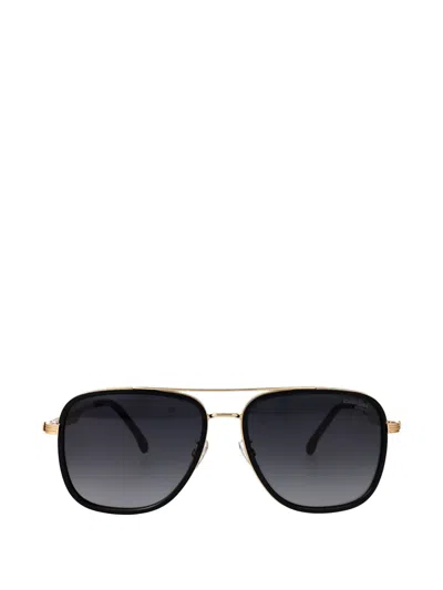 Carrera Pilot-frame Double-bridge Sunglasses In Black
