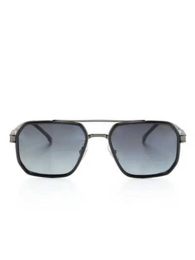 Carrera Polarised Pilot-frame Sunglasses In Black