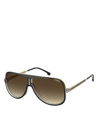 Carrera Polarized Aviator Sunglasses, 64mm In Black/brown Polarized Gradient