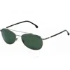 Carrera Polarized Green Pilot Men's Sunglasses  224/ssam 0kj1/uc 58