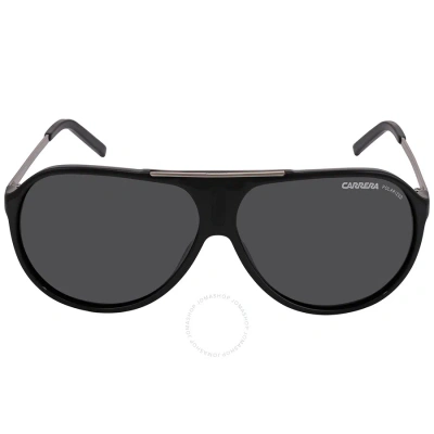Carrera Hot/s Csa/ra Unisex Polarized Grey Pilot 64-11-130 Sunglasses In Black / Grey