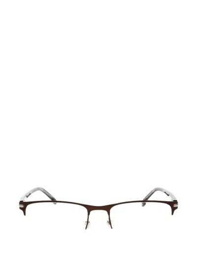 Carrera Rectangle Semi-rim Glasses In Brown