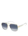 Carrera Rectangular Double Bridge Sunglasses, 58mm In Yellow