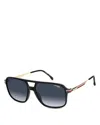 Carrera Rectangular Double Bridge Sunglasses, 59mm In Transparent