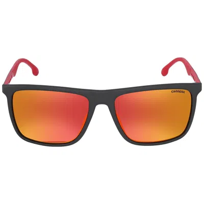 Carrera Red Rectangular Unisex Sunglasses  8032/s 0003/w3 57 In Black