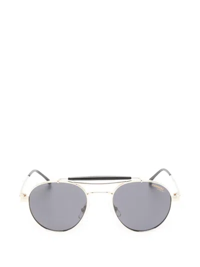 Carrera Round-frame Double-bridge Sunglasses In Brown
