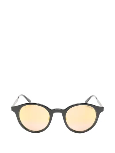 Carrera Round-frame Mirrored Sunglasses In Black