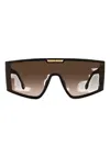 Carrera Shield-frame Sunglasses In Brown