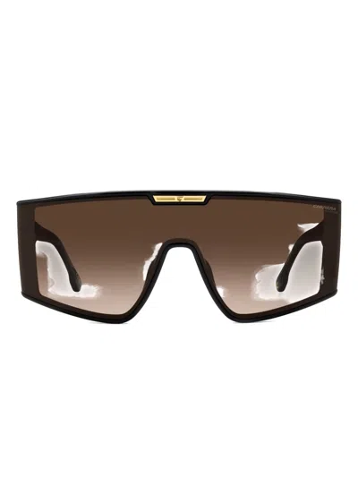 Carrera Shield-frame Sunglasses In Brown
