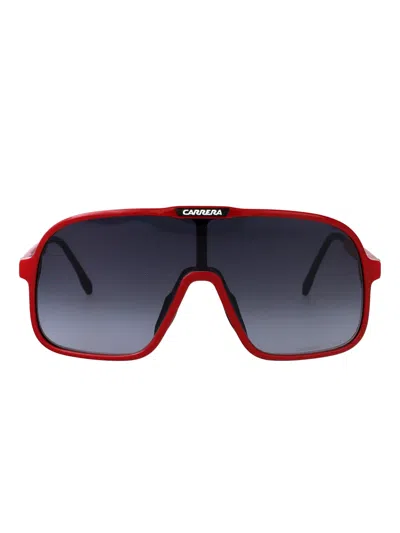 Carrera Shield-frame Sunglasses In Red
