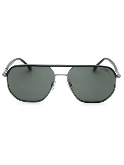 Carrera Sleek Oval Metal Sunglasses For Men In Black