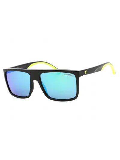 Carrera Sleek Rectangular Sunglasses 58mm With Green Mirrored Lenses In Multi