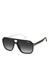 Carrera Square Aviator Sunglasses, 59mm In Black/gray Gradient