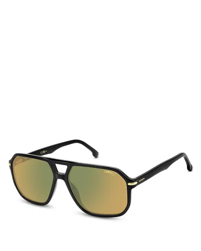 Carrera Square Double Bridge Sunglasses, 59mm In Black/yellow
