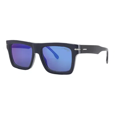 Carrera Square Frame Blue Gradient Lens Sunglasses In Black