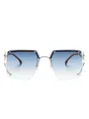 Carrera Square-frame Sunglasses In 蓝色