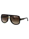 Carrera Matte Black Gold Eco Polyamide Sunglasses In Brown