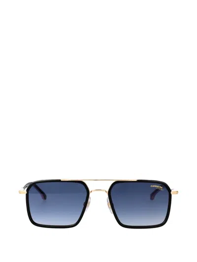 Carrera Square-frame Double-bridge Sunglasses In Blue