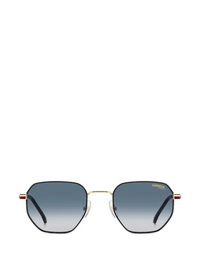 Carrera Striped Geometric-frame Sunglasses In Gold